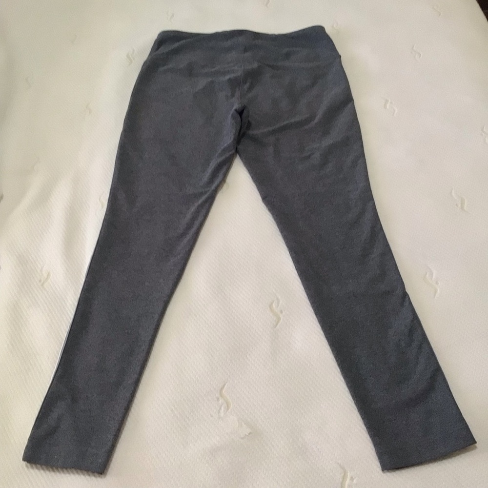MPG Leggings Large Gray Stripe Athleisure Stretch Pants Sporty Yoga Workout - Picture 5 of 14
